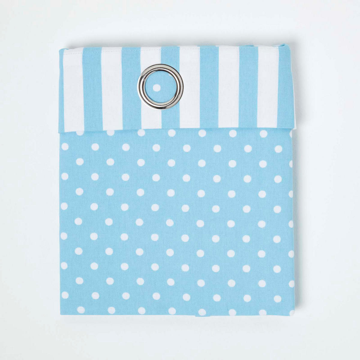 ÖSENVORHANG Polka Dots blickdicht 2er-Set, 117/137 cm - Blau, Textil (117/137cm) - Homescapes