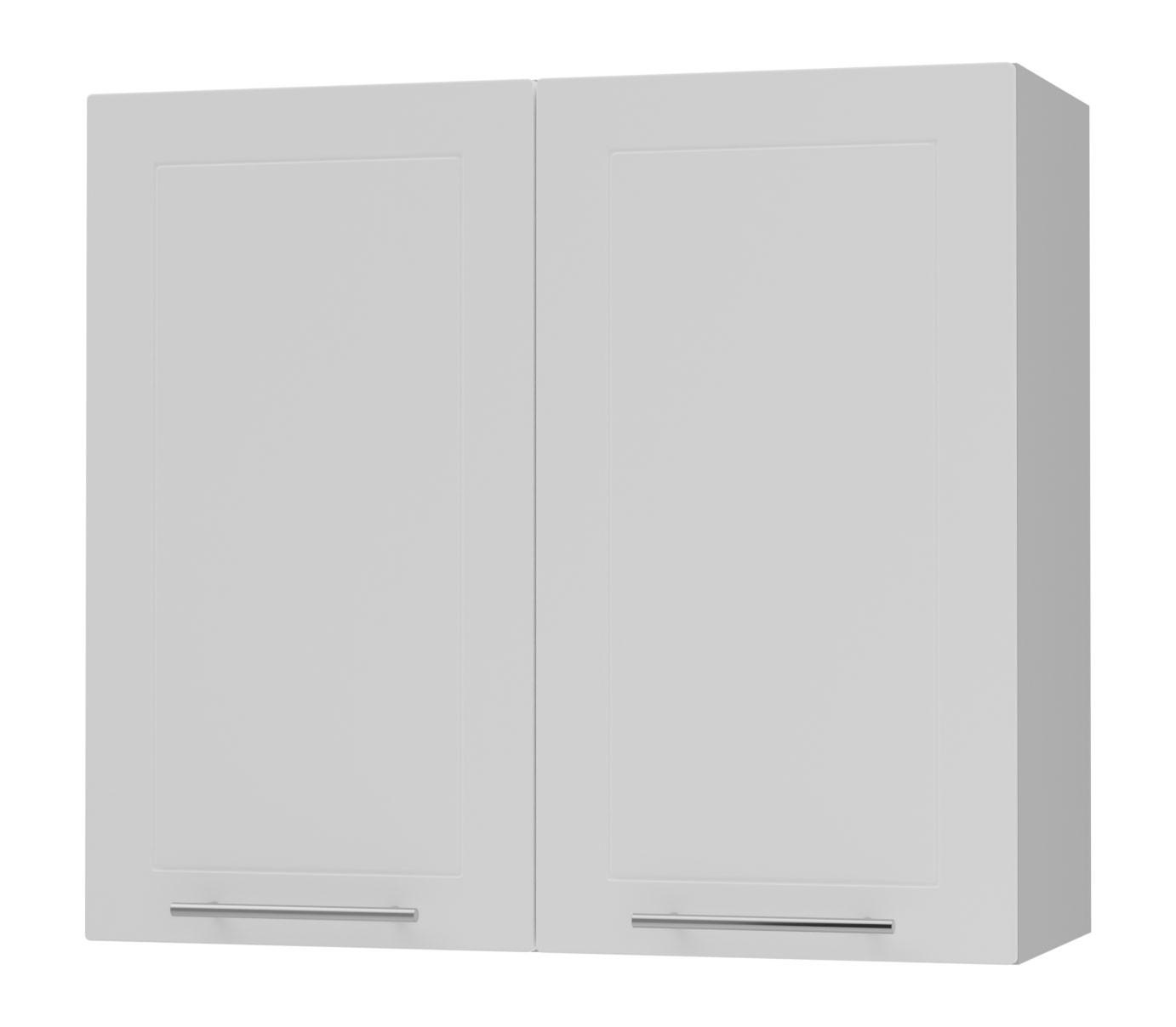 Feldmann-Wohnen Küchenhängeschrank Weiß, Grau 80x72x32.5 cm