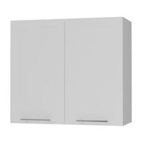 KÜCHENHÄNGESCHRANK Kvantum W3/80 Weiß Matt / Grau Matt 80 / 32,5 / 72cm - Weiß/Grau, Holz/Holzwerkstoff (80/72/32.5cm) - Feldmann-Wohnen