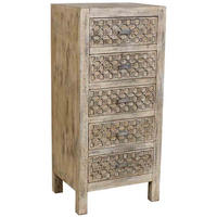 KOMMODE aus holz 50x40x110cm - Grau, Holz (50/110/40cm) - Wanderlust