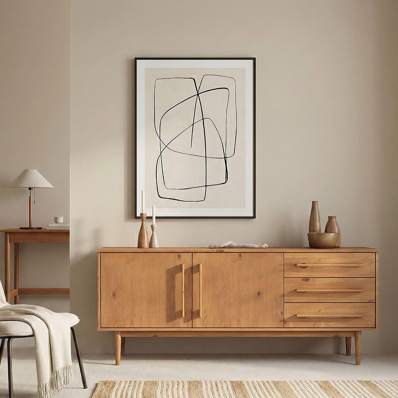 SIDEBOARD TECCA - Eichefarben, Holz (170/71/41cm) - IDIMEX