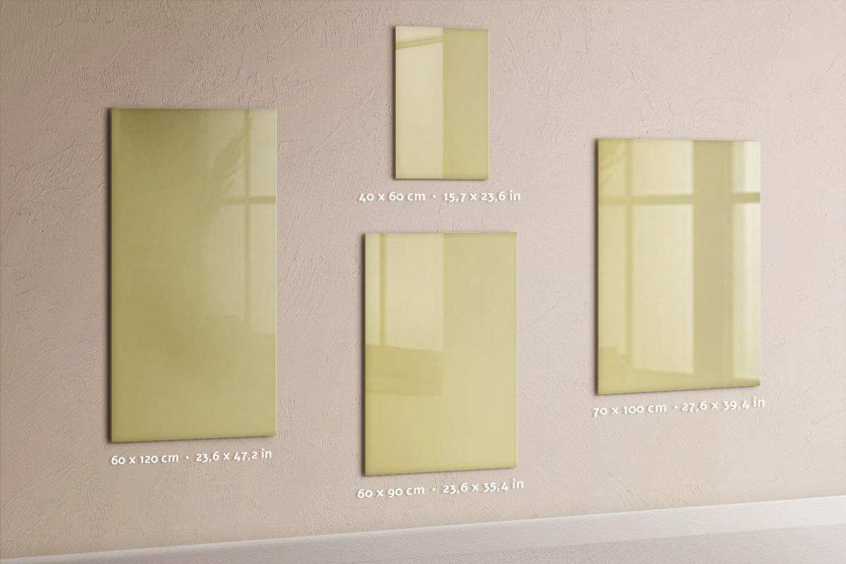 MAGNETTAFEL 40x60 Creme schwarzer Marker - Creme, Glas (40/0.4/60cm) - TULUP