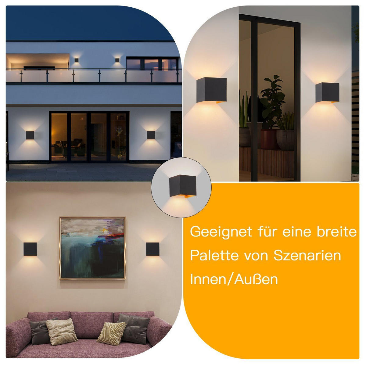 WANDLEUCHTE Inspiration - Schwarz, Metall (10/10/10cm) - Nettlife