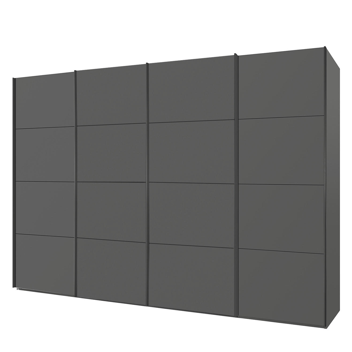SCHWEBETÜRENSCHRANK - Graphitfarben, Holzwerkstoff (360/236/69cm) - home24