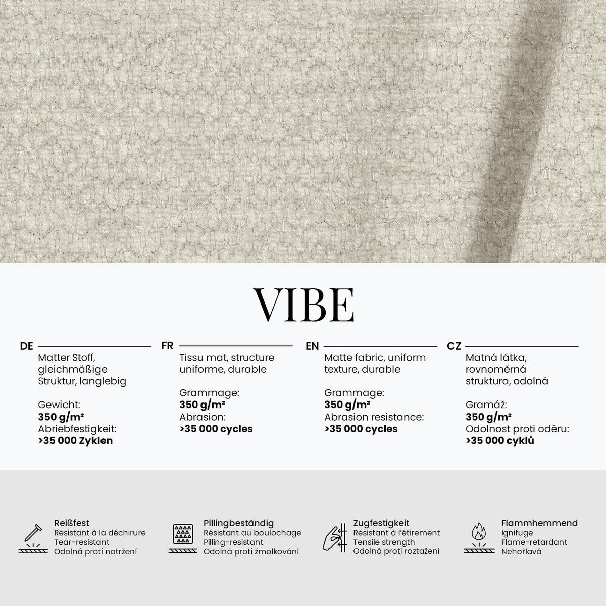 ECKSOFA ALVENO L - Creme Schenille glatt - Links Seite - Creme/Schwarz, Textil/Metall (218/344cm) - MKS