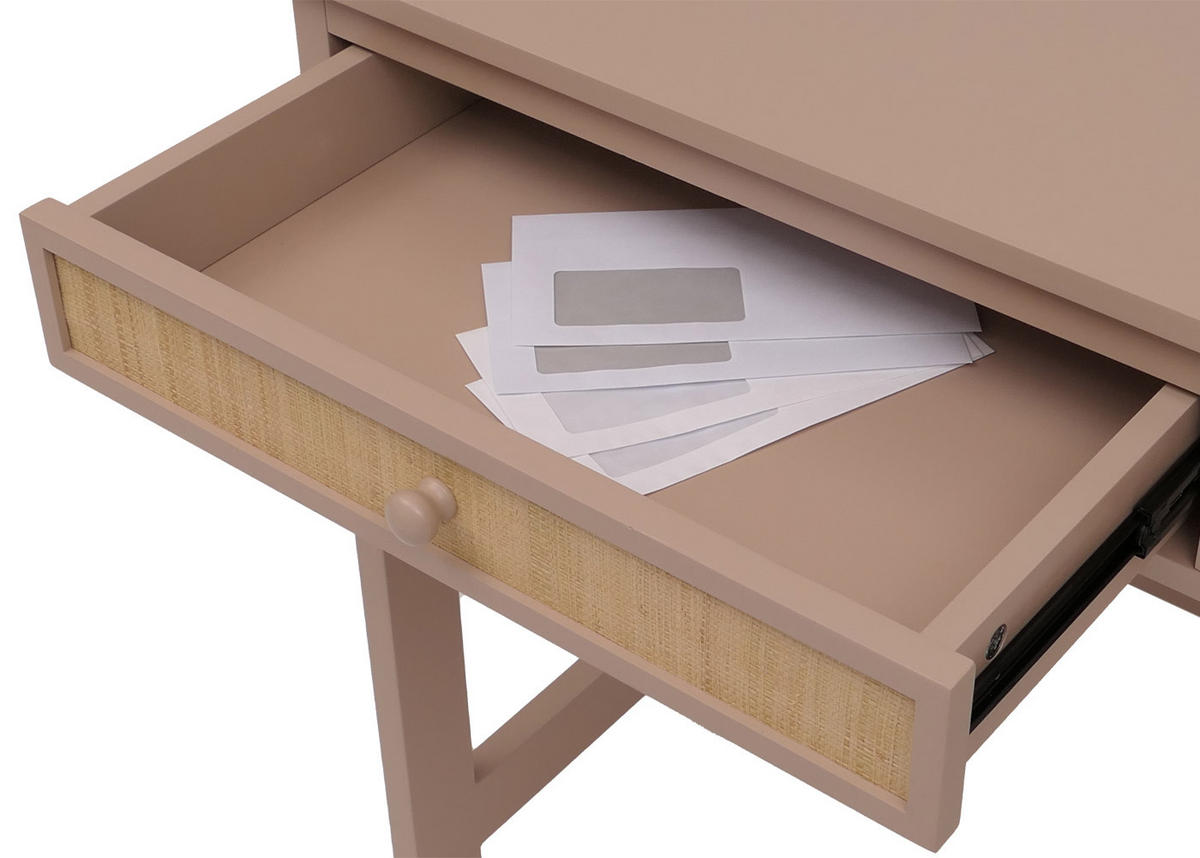 SCHREIBTISCH HxBxT 78x110x60cm Schublade Holz Helltaupe - Taupe, Holz (60/110/78cm) - PROREGAL