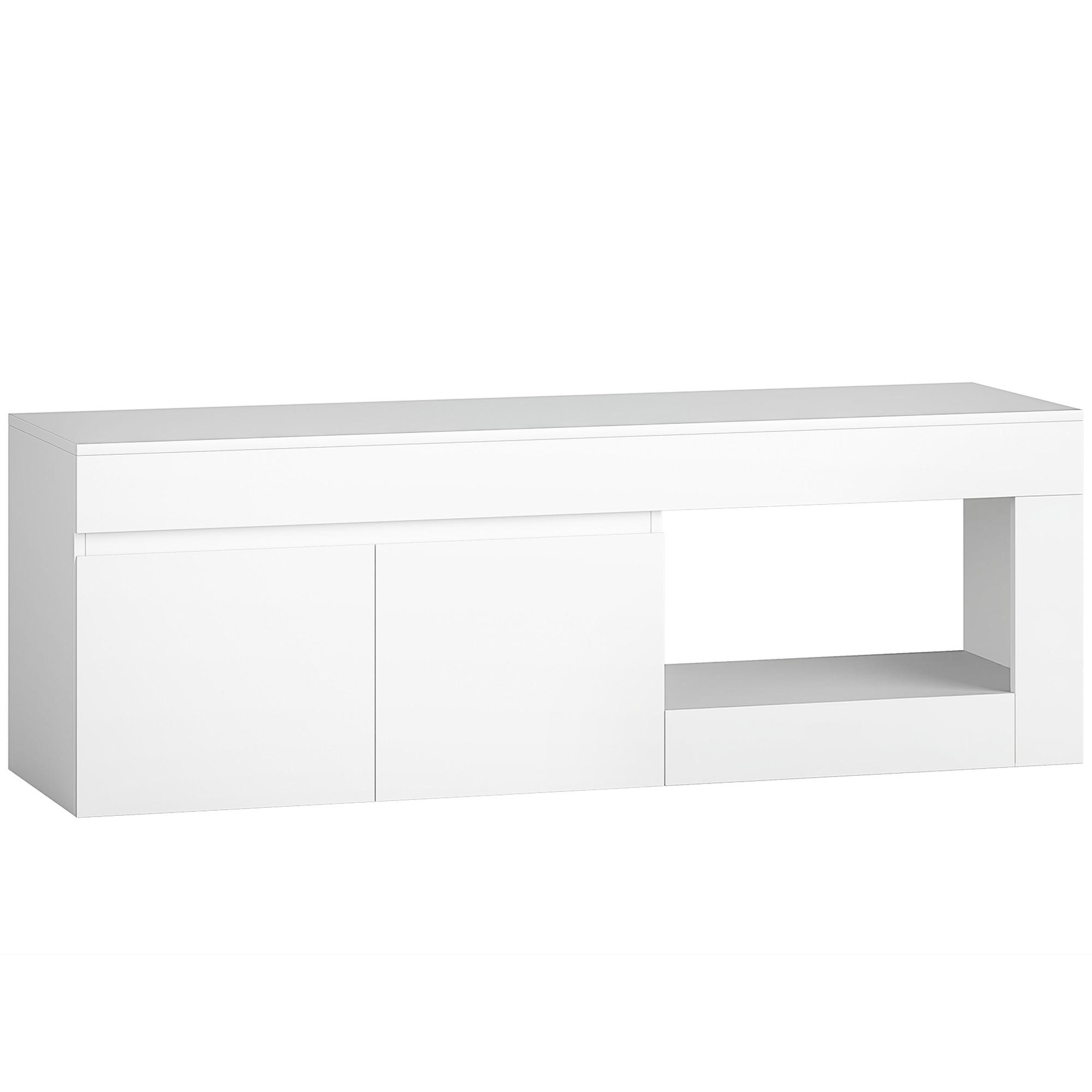 TV-LOWBOARD Spanplatte Weiß - Weiß, Holzwerkstoff (40/48/140cm) - HOMCOM
