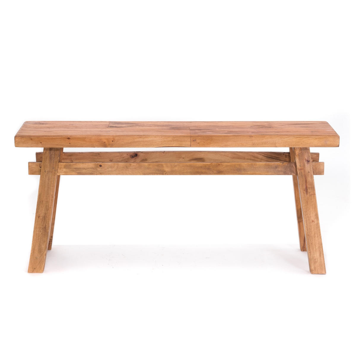 SITZBANK East 118 Mahagoni Recyclingholz massiv 01 natur-vintage - Naturfarben, Holz (118/53/28cm) - DESIGN DELIGHTS