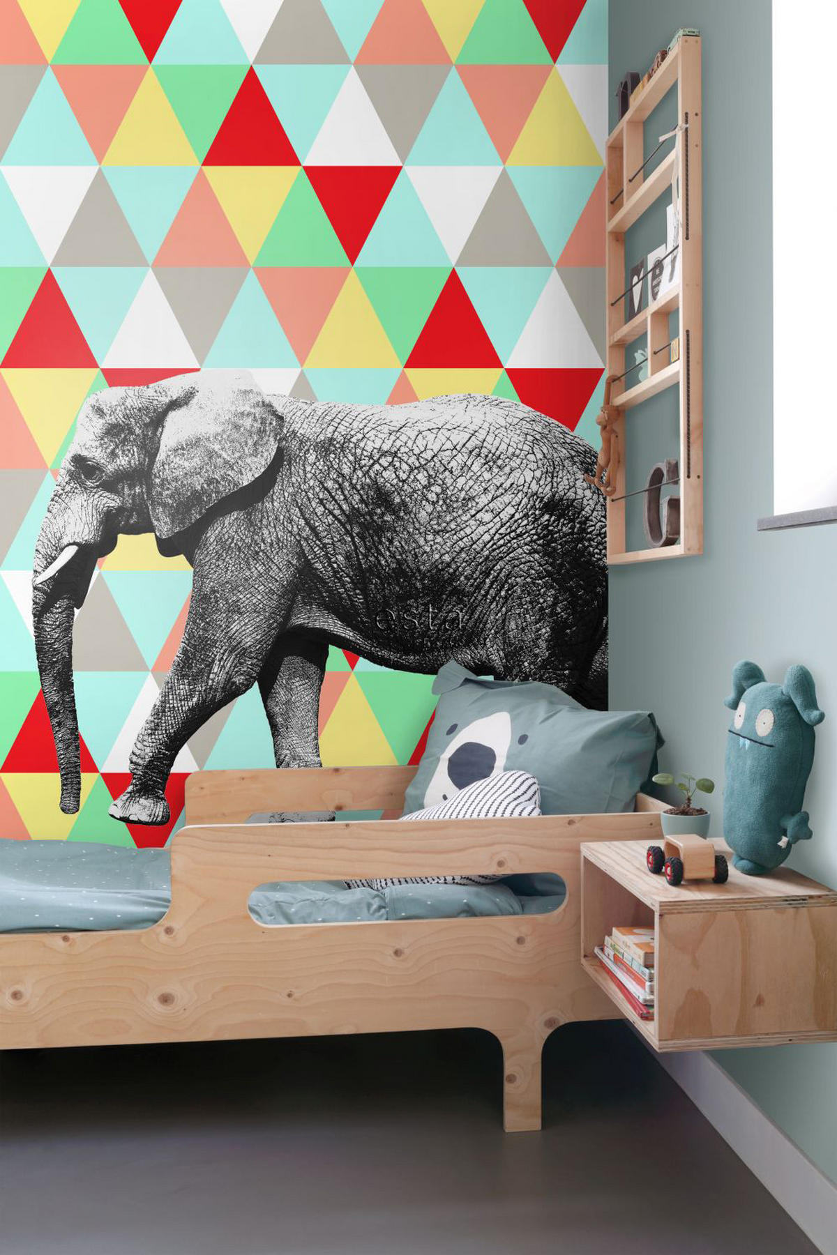 FOTOTAPETE Elefant 200 x 279 cm - Rot, Papier (200/279cm) - ESTAhome