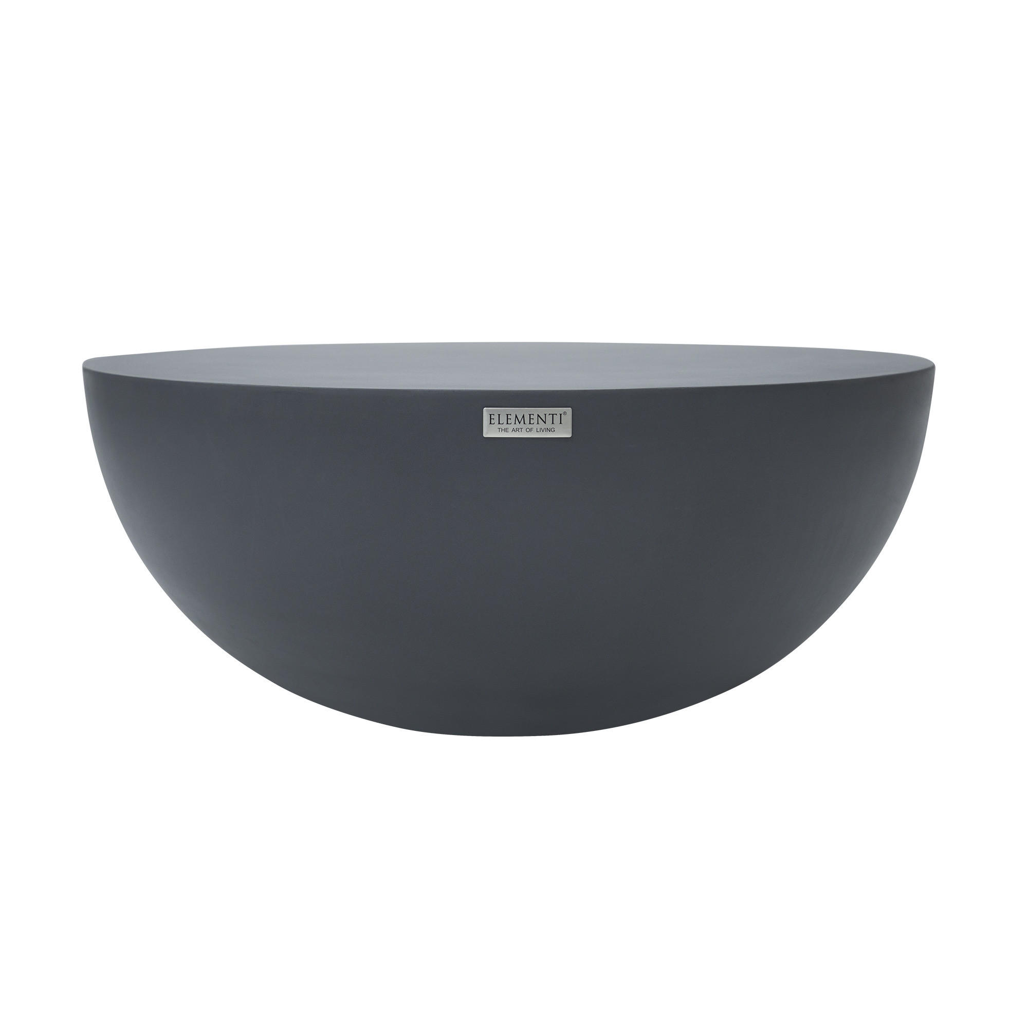 COUCHTISCH CHRONOS Mittel aus Beton 87 x 87 x 35 cm - Schwarz, Naturmaterialien (87/87/35cm) - Elementi
