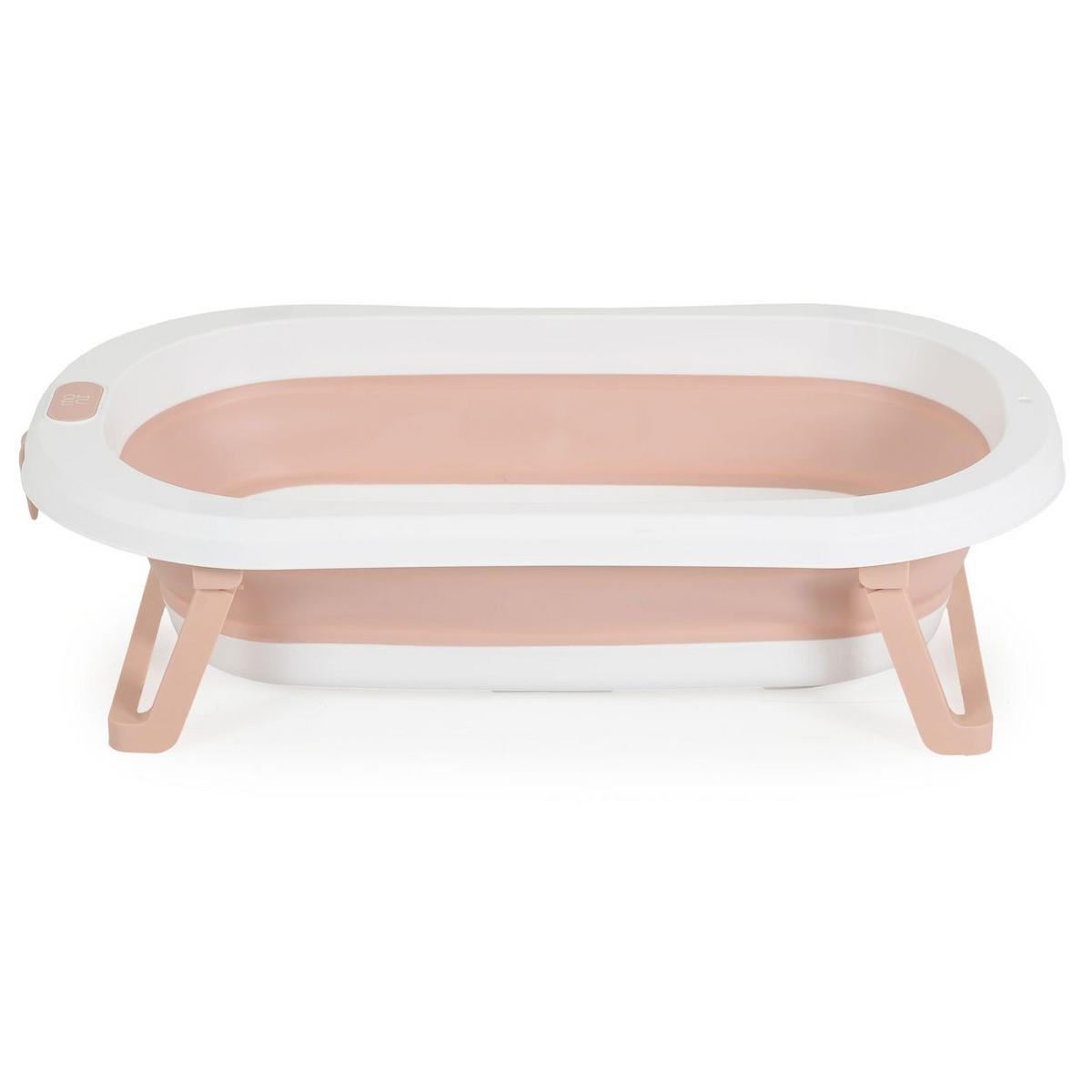 BABYBADEWANNE Palma faltbar rosa 3-teilig Badekissen Schwamm Ablaufloch Stöpsel - Rosa, Kunststoff (42/74cm) - Moni