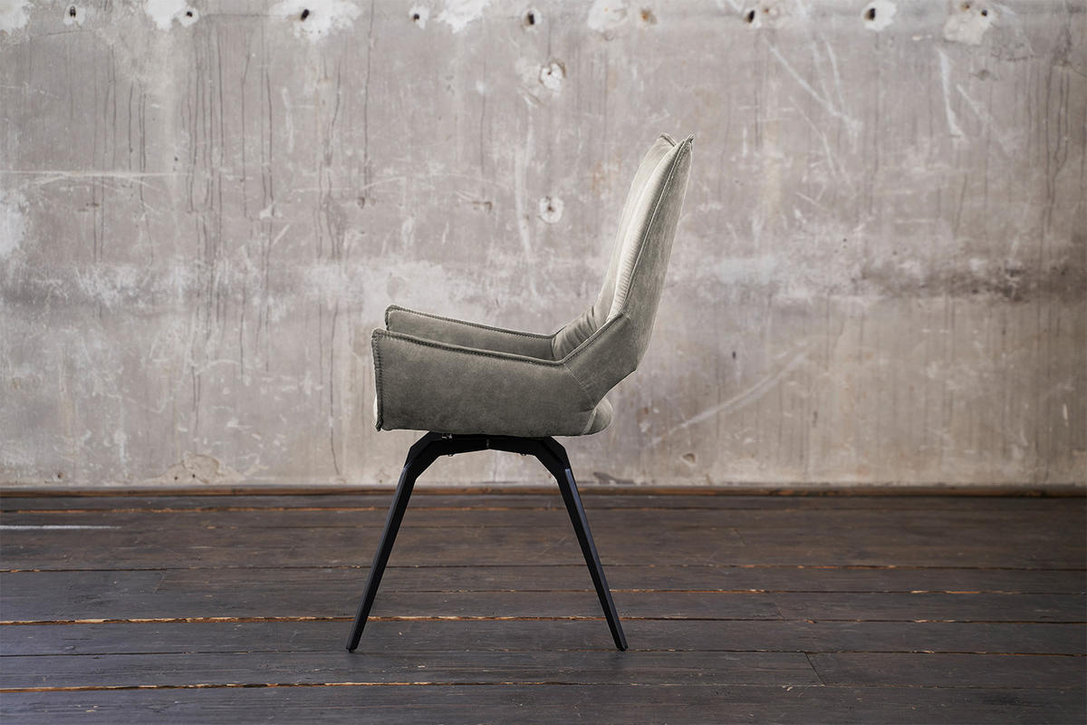 DREHSTUHL SIVO Hellgrau Webstoff - Hellgrau, Textil (57/95/56cm) - KAWOLA