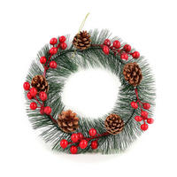 ADVENTSKRANZ Santa Lila Grün 25/25/15 cm Kunstoff - Grün, Kunststoff (25cm) - Mondex