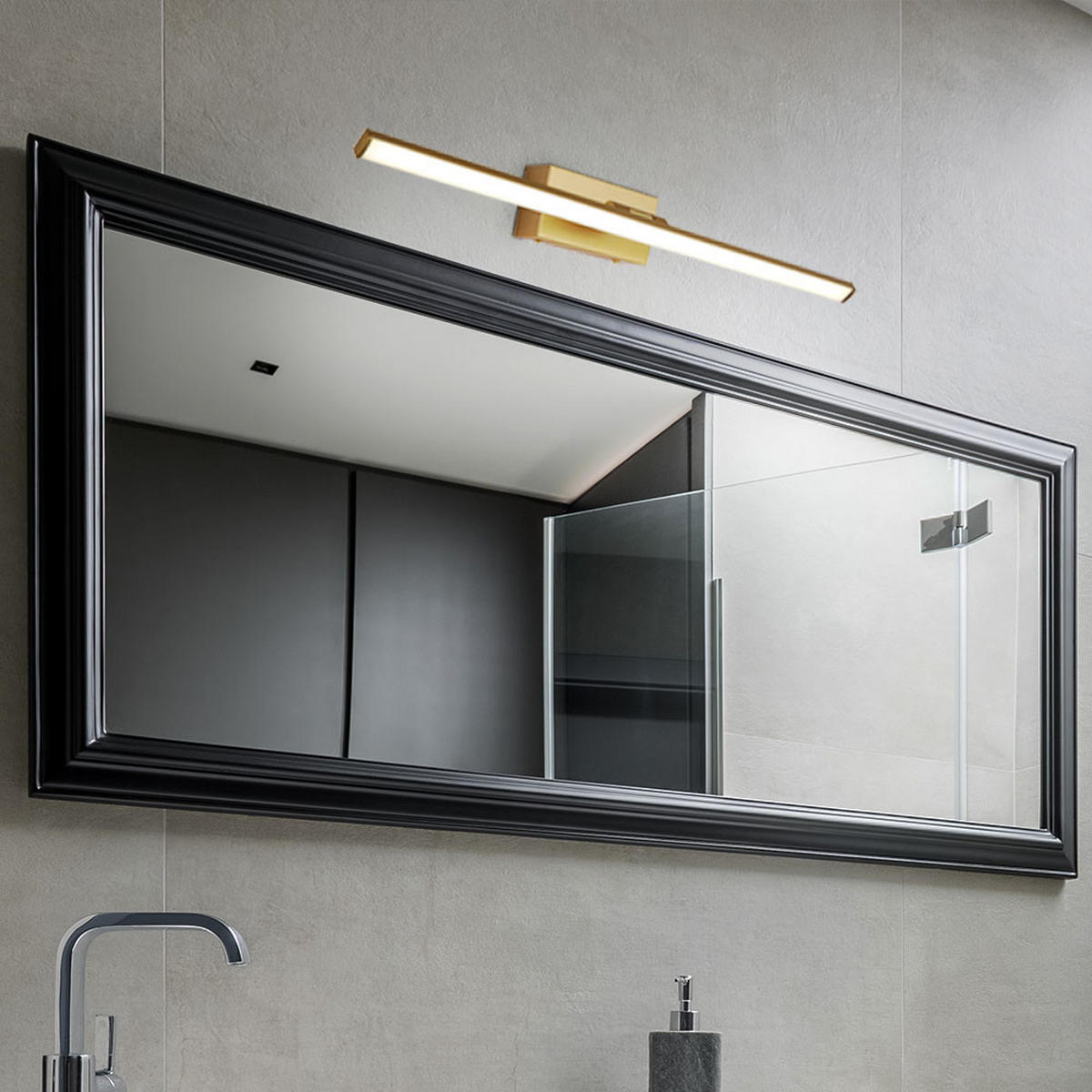 LED WANDLEUCHTE Metall Goldfarben - Goldfarben, Metall (60/7/12cm) - Globo Lighting