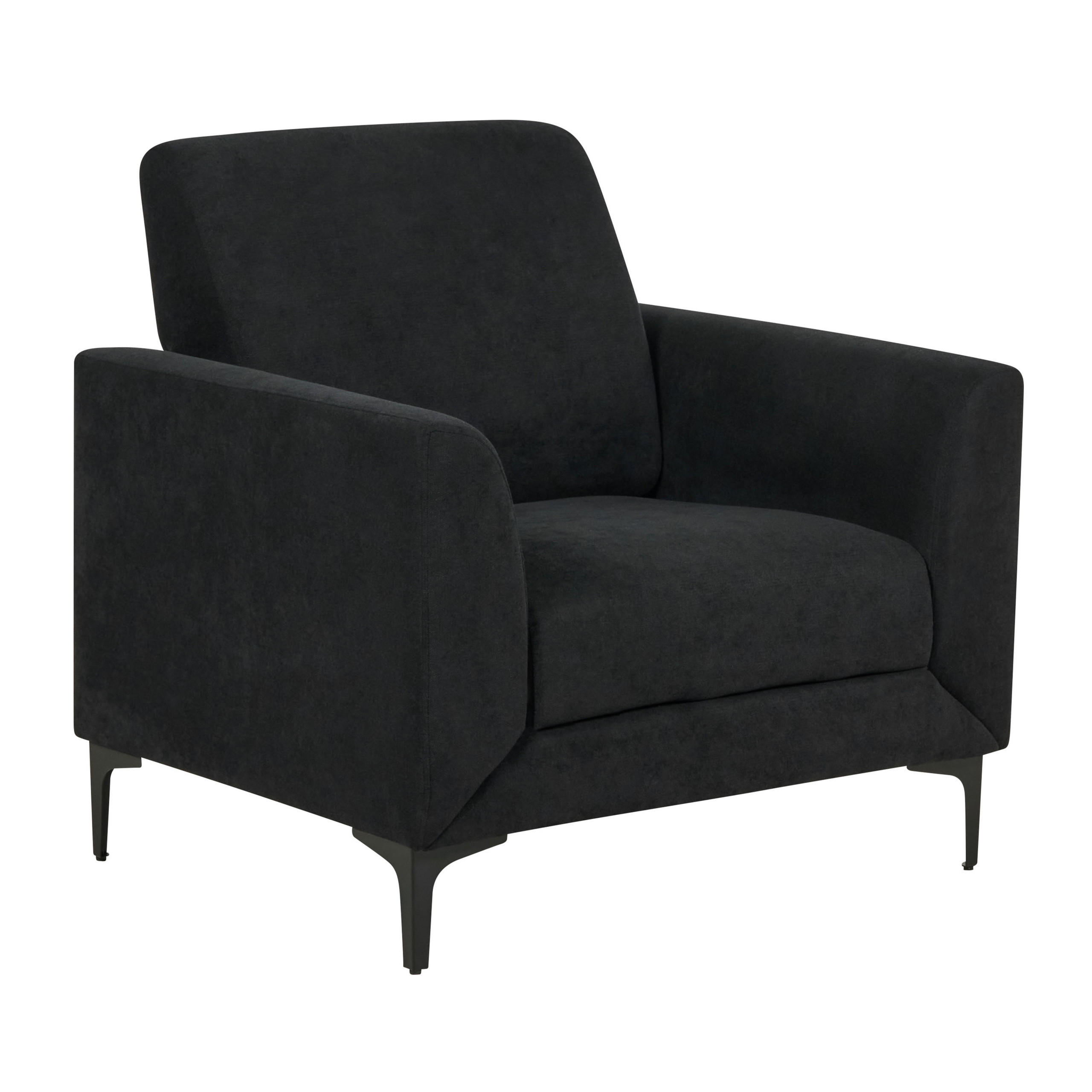 SESSEL schwarz Fenes - Schwarz, Textil (89/90/75cm) - Beliani