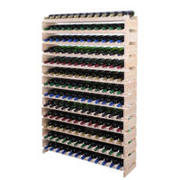 WEINREGAL VINOTECA FLEX PRO HxBxT 177x123x28cm 156 Flaschen auf 13 Ebenen Natur unbehandelt - Naturfarben, Holz (123/177/28cm) - PROREGAL