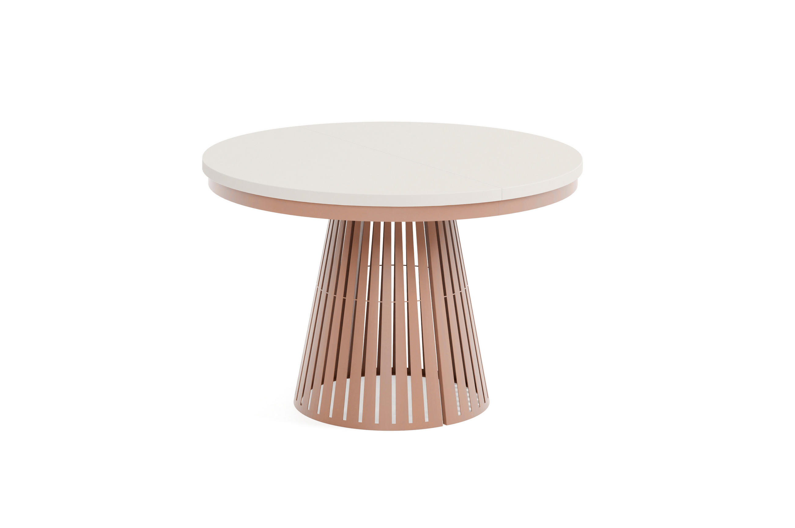 ESSTISCH Cone Bis - Kaschmir/Kupferfarben, Holzwerkstoff/Metall (120/120/76cm) - Meblini