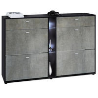 SCHUHSCHRANK Today Fronten in Braun meliert - Graubraun, Holzwerkstoff (155.5/95/28cm) - Vladon