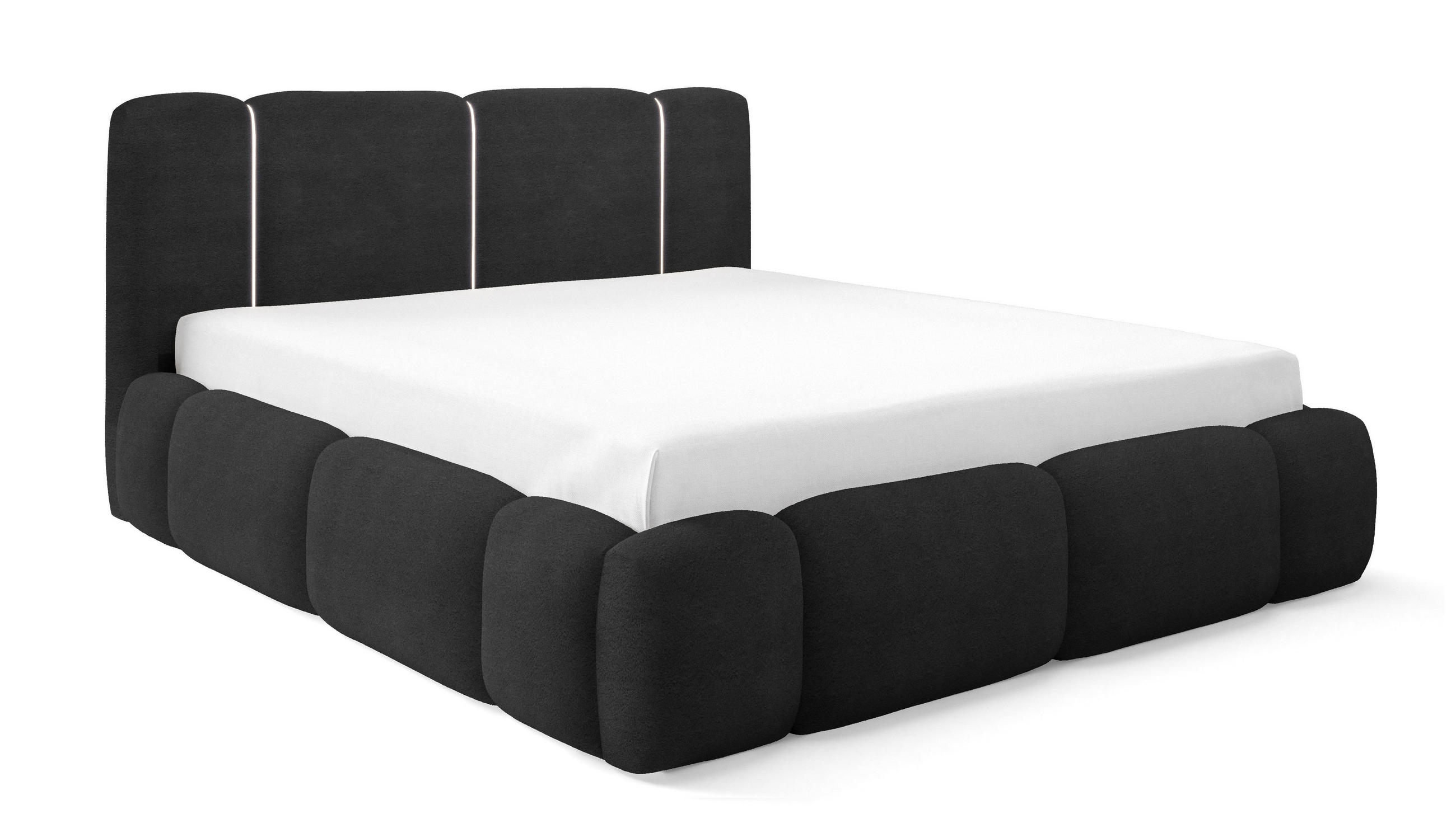Emporius Doppelbett Schwarz 160x200 cm