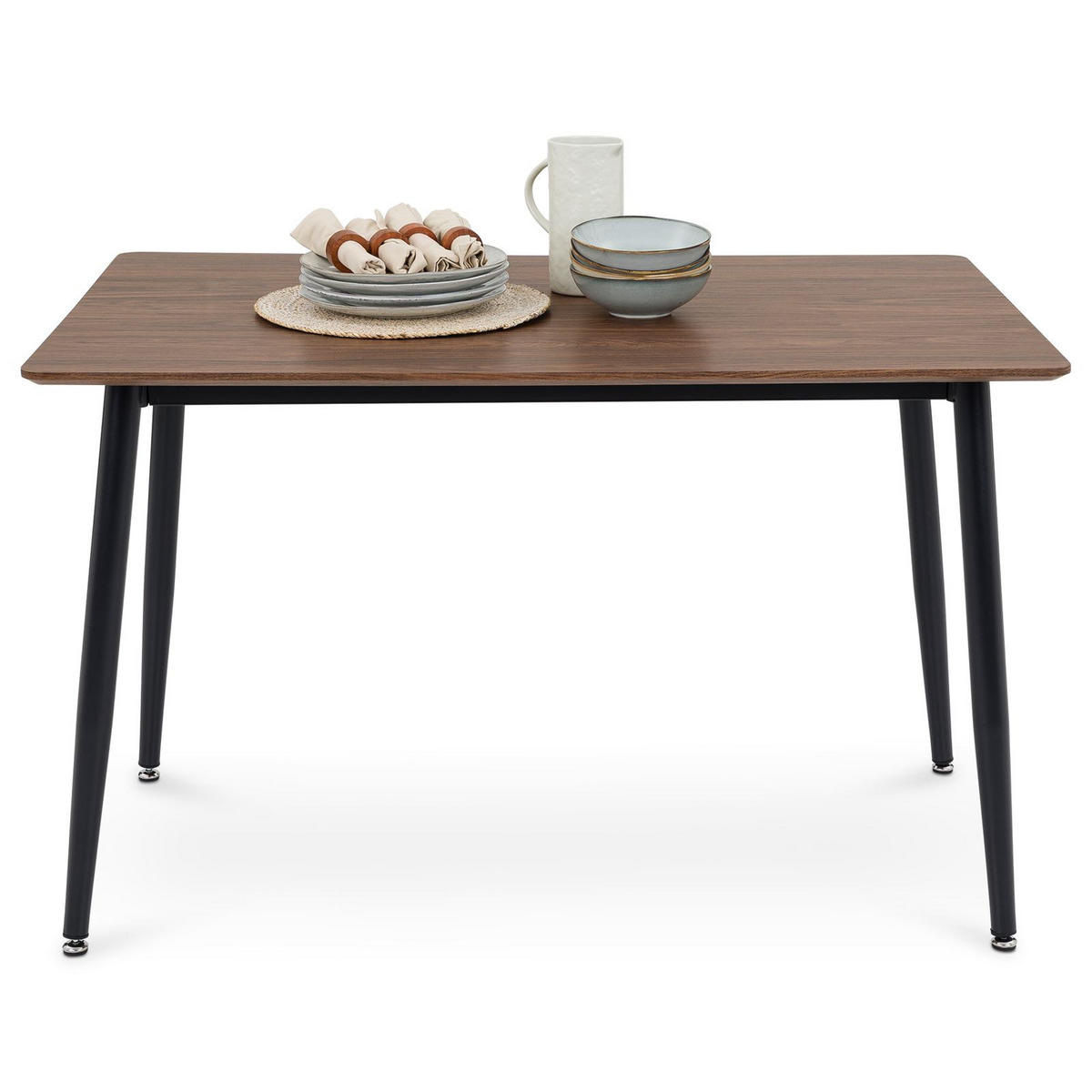 ESSGRUPPE NORA AZUL 5er Set nussbaum - Nussbaumfarben, Holzwerkstoff/Metall - IDIMEX