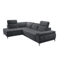 ECKSOFA FOCUS XL L-förmig Konfiguration freistehend LINKS 204x352x98cm Grey - Grau, Holz/Textil (204/352cm) - DomoHome