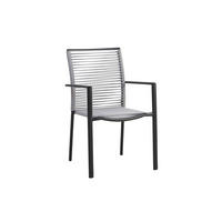 STAPELSTUHL VINCENZA 62x55x89 cm, Rope-Metall, Anthrazit-Grau - Anthrazit, Metall (55/89/62cm) - Best Freizeitmöbel