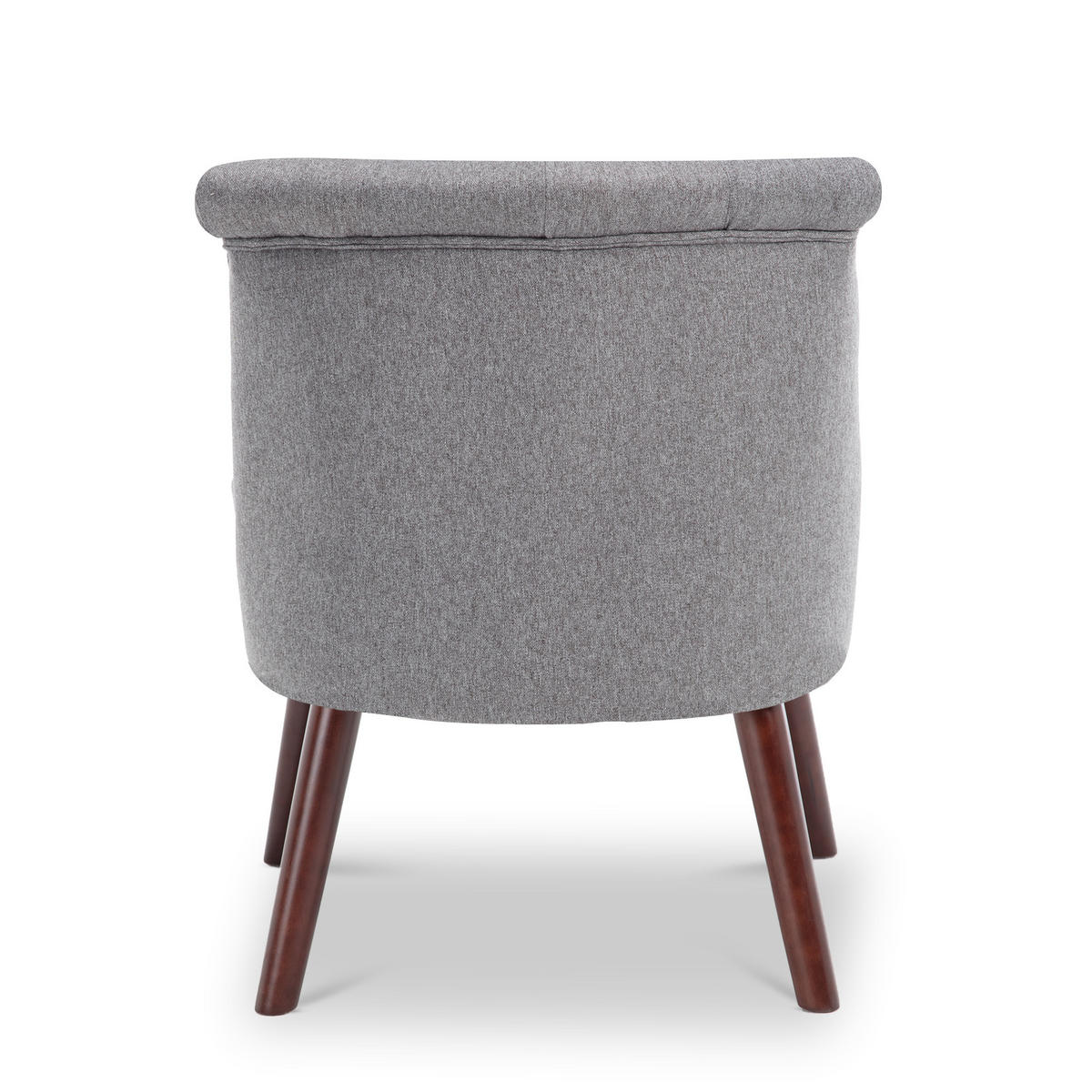 SESSEL 2er-Set Jacques gepolstert mit dunkelgrauem Stoff - Dunkelgrau/Dunkelbraun, Holz/Textil (56.5/73/62cm) - Sicaan