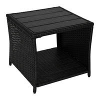 BALKONTISCH - Schwarz, Kunststoff/Metall (45/45/40cm) - Relaxdays