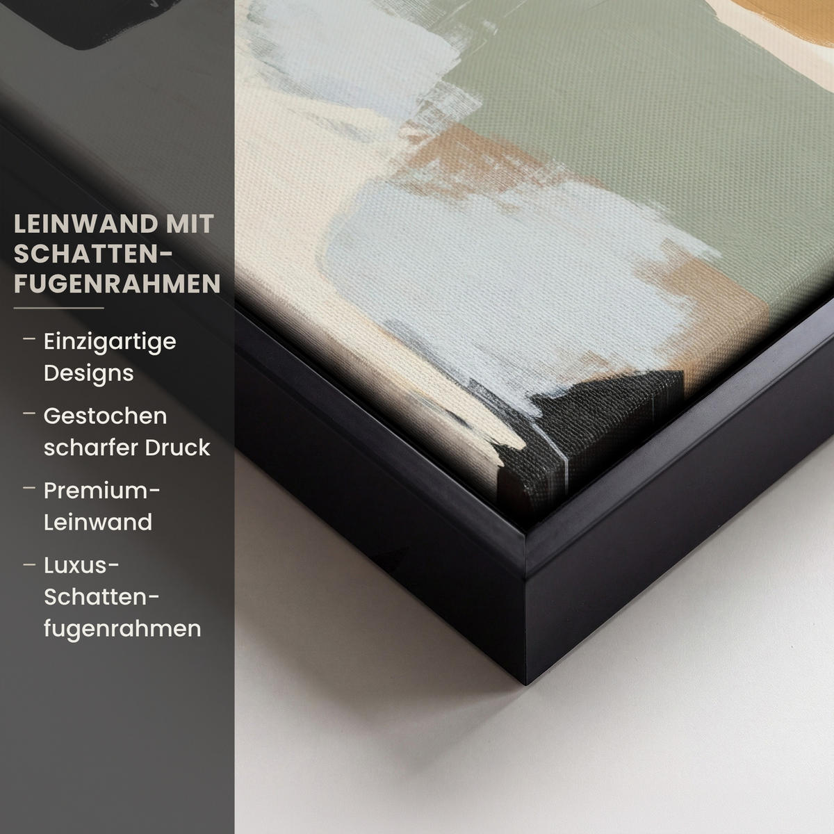 LEINWAND Bilder mit Rahmen - Farbe - Abstrakt - Farben - 20x30 - Currygelb, Textil (20/30cm) - MuchoWow