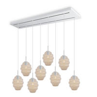 HÄNGELEUCHTE Echos 8-flammig Klar Ø 18cm - Klar/Weiß, Glas (18/18/20cm) - s.luce