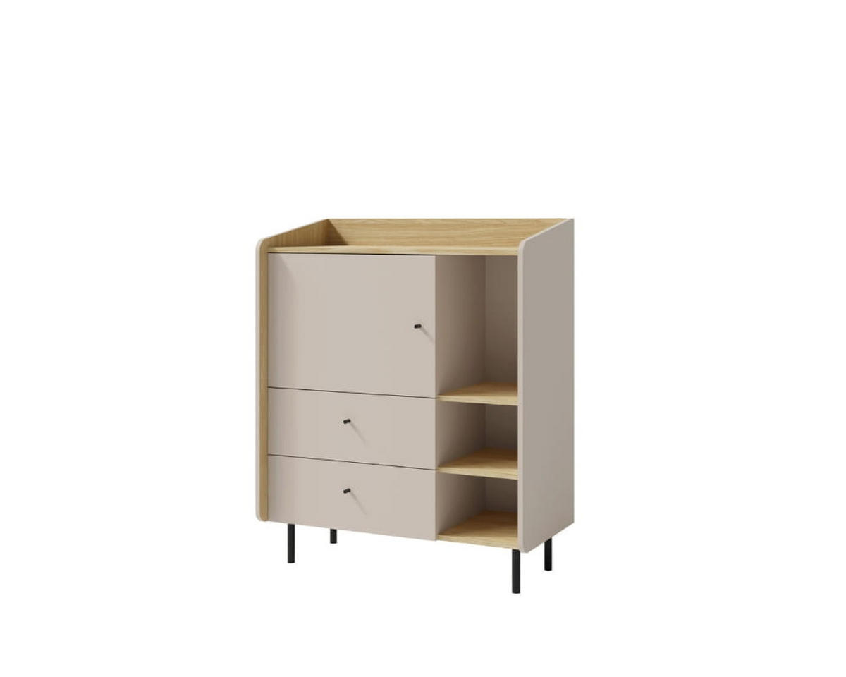 SCHLAFZIMMER Set 5-tlg. – ALESSIO System – Beige - Beige, Holzwerkstoff (212/88/137cm) - hi-markt