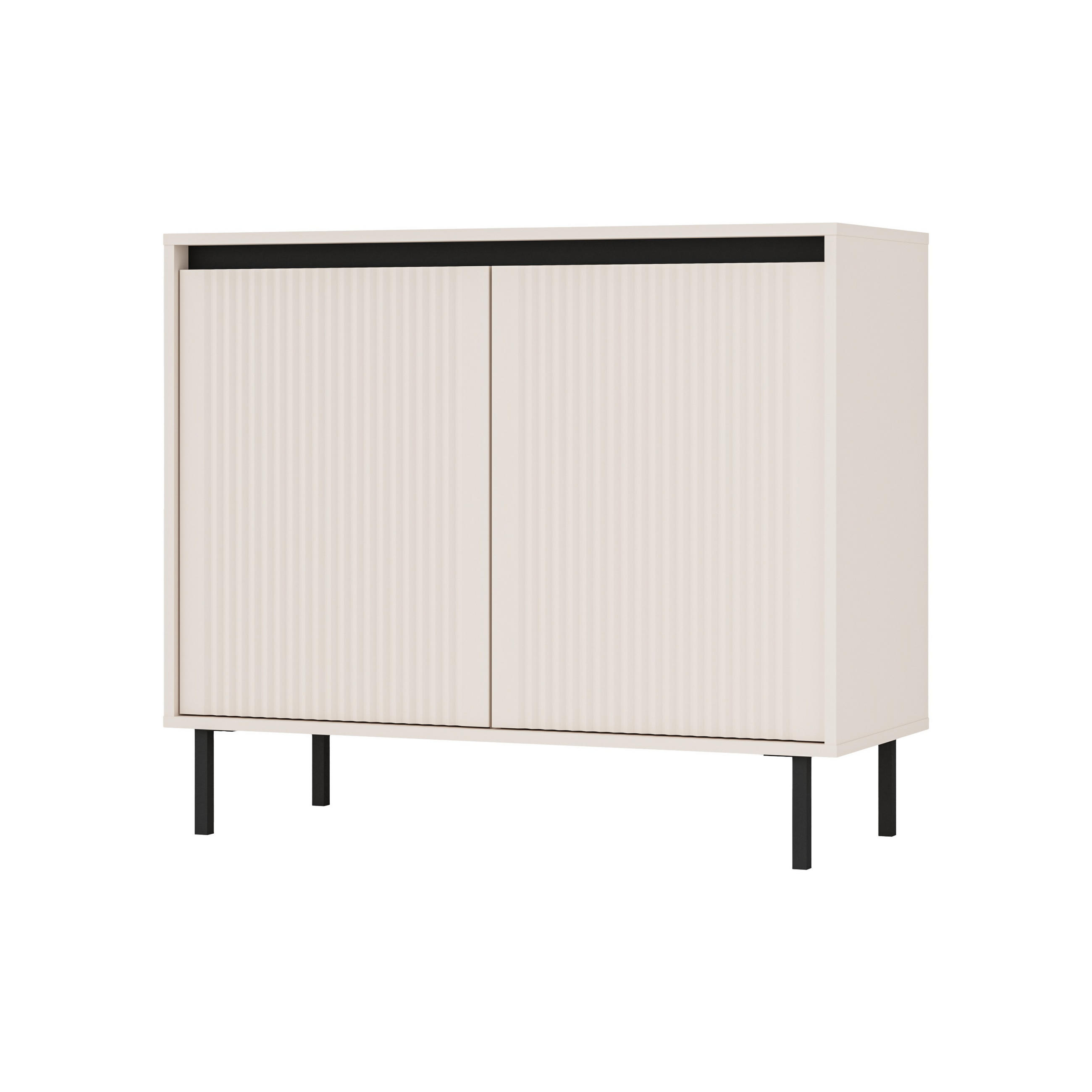 SIDEBOARD OSTIA 100/85/40cm 2 Türen Beige - Beige, Holzwerkstoff (100/85/40cm) - MASSENO