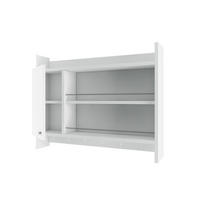 KNERR Bílá nástěnná kuchyňská police, šířka 85 cm - bílá, kompozitní dřevo (15/65/85cm) - Calicosy