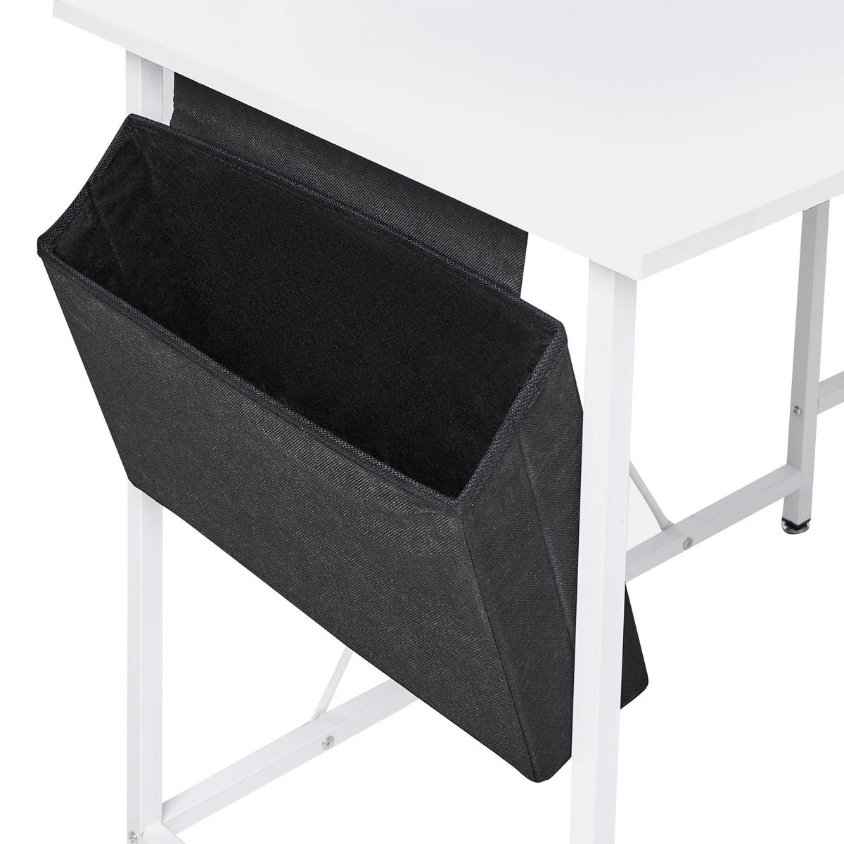 PSACÍ STŮL Bílý 120/60 cm s úložným prostorem Aramingo - bílá, kompozitní dřevo (60/120/120cm) - Beliani