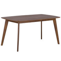 ESSZIMMERTISCH dunkler Holzfarbton 150/90 cm Iris - Dunkelbraun, Holzwerkstoff (90/150/75cm) - Beliani