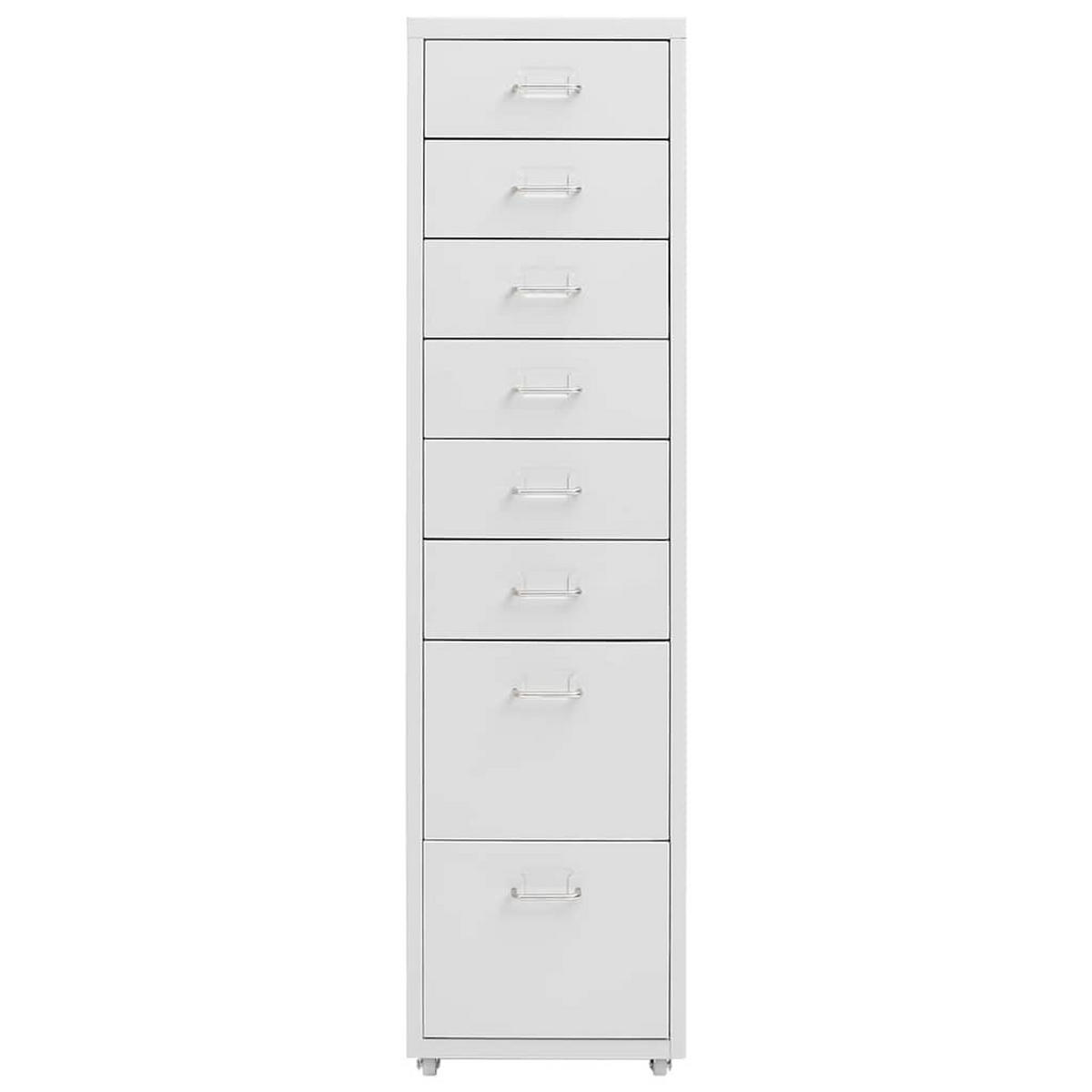 AKTENSCHRANK Mit Rollen Grau 28/41/109 Cm Metall - Grau, Metall (41/109/28cm) - vidaXL
