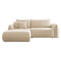 ECKSOFA Moho, Seite: Links - Beige/Schwarz, Holz/Kunststoff (254/162cm) - MIRJAN24