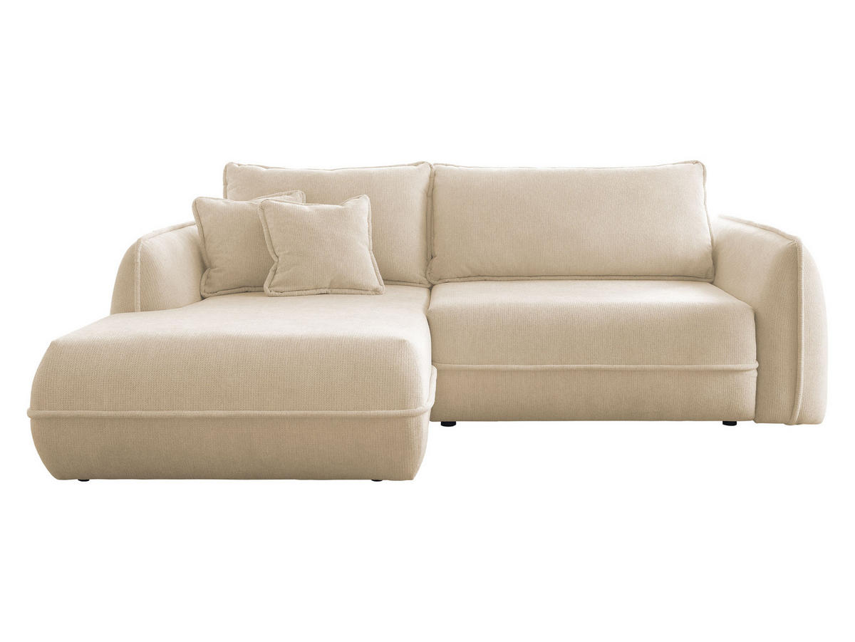 ECKSOFA Moho, Seite: Links - Beige/Schwarz, Holz/Kunststoff (254/162cm) - MIRJAN24