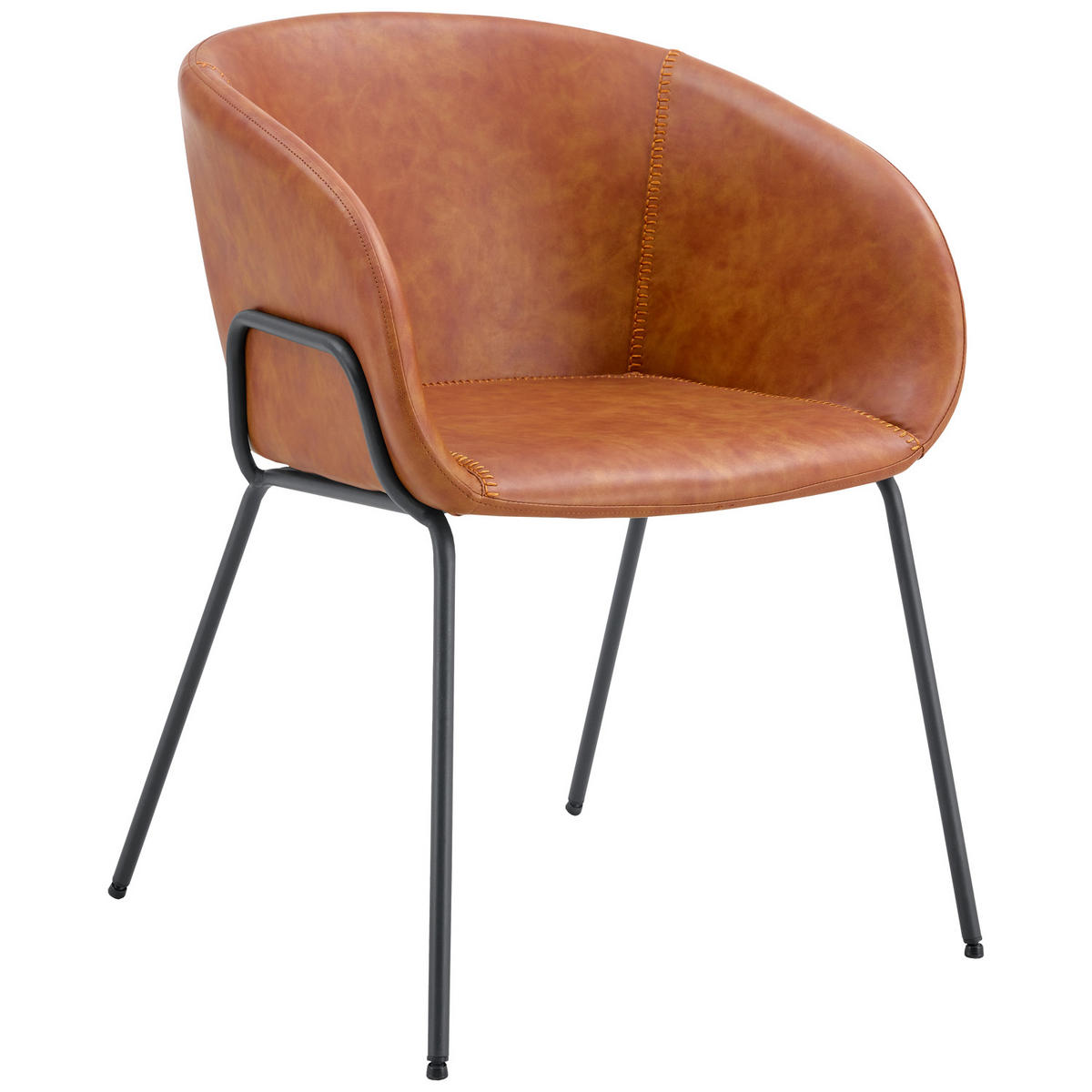 STÜHLE André Cognac 2er-Set - Orange, Kunststoff (57/76/59cm) - Happy Garden