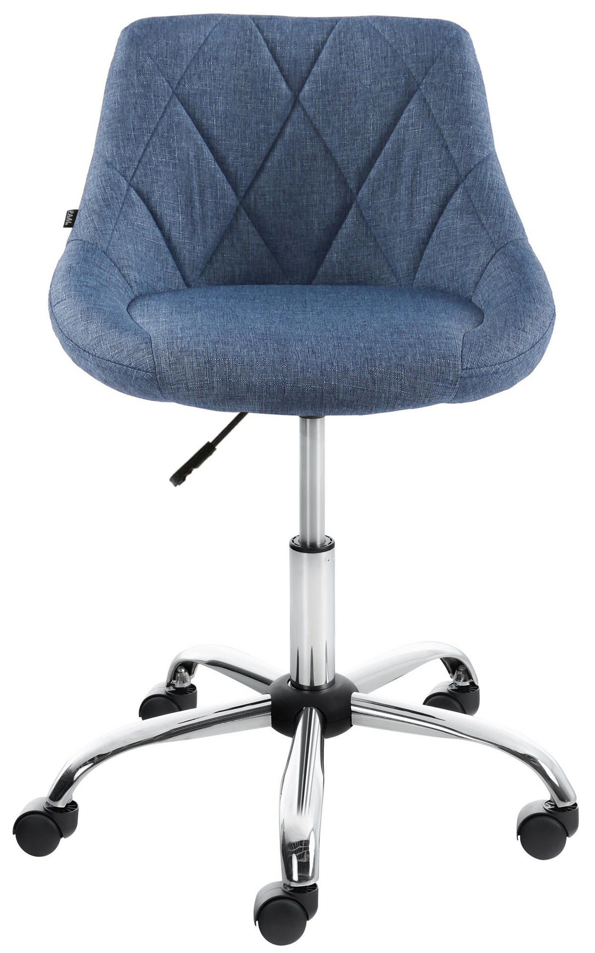 ARBEITSHOCKER Lazius Stoff blau - Blau, Metall (47/82/49cm) - TPFLiving