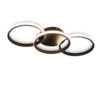 LED-DECKENLEUCHTE Ferdinand 60/24/4 cm - Schwarz, Metall (60/24/8cm) - ZMH