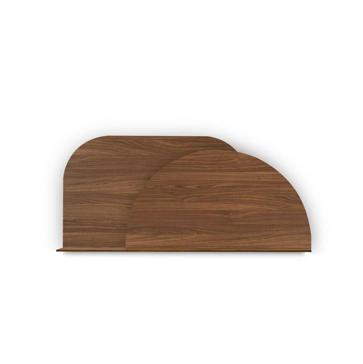 KOPFTEIL Alba mit Licht 140cm - Walnussfarben/Grau, Holz/Textil (140/60/14cm) - Woodendot
