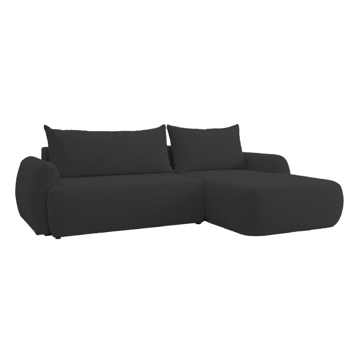 ECKSOFA MUNDUK II mit Schlaffunktion, Graphit - Graphitfarben, Textil (260/184cm) - Fedve