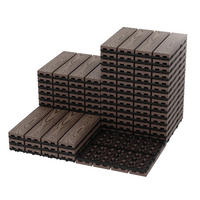 TERRASSENFLIESE 27-teilig 12x12 Zoll, Farbe Kaffee - Dunkelbraun, Holz (30/30/2cm) - Kaket