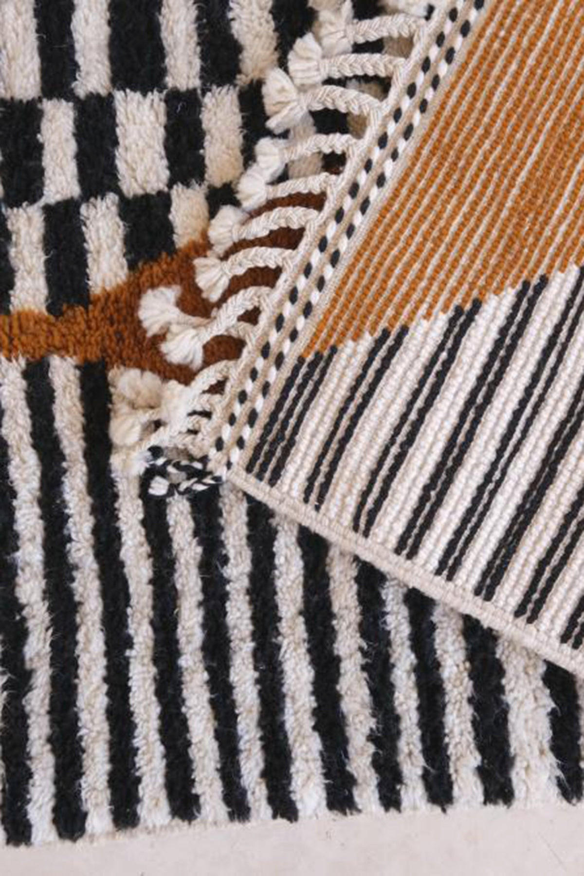 BERBERTEPPICH aus Marokko aus reiner Wolle bruin - Braun, Naturmaterialien (80/341cm) - AFK Living