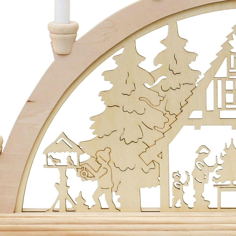 SCHWIBBOGEN Waldhaus 7-flammig - Multicolor, Holz (0.1/1/0.1cm) - Dekoteam24