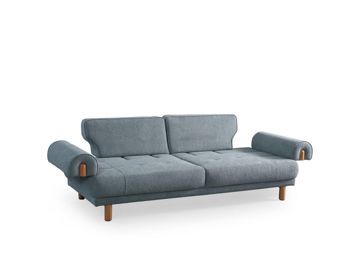 2-SITZER Sofa SADE, Grün - Grün, Leder/Holz (195/85/85cm) - Villa Möbel