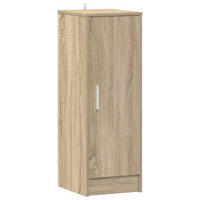 SCHUHSCHRANK Sonoma-Eiche 32/35/92 Cm Holzwerkstoff - Grau/Sonoma Eiche, Holz/Metall (32/92/35cm) - vidaXL