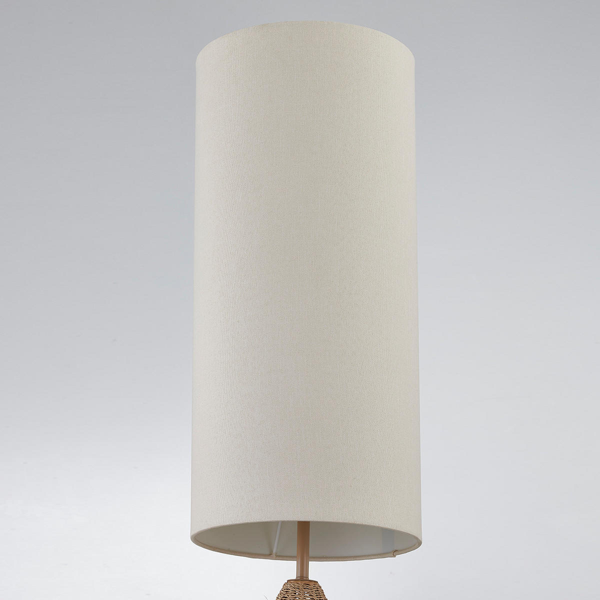 STEHLEUCHTE - Leinen / Eisen - 1-flammig - Beige/Braun, Textil/Metall (28/28/134cm) - home24