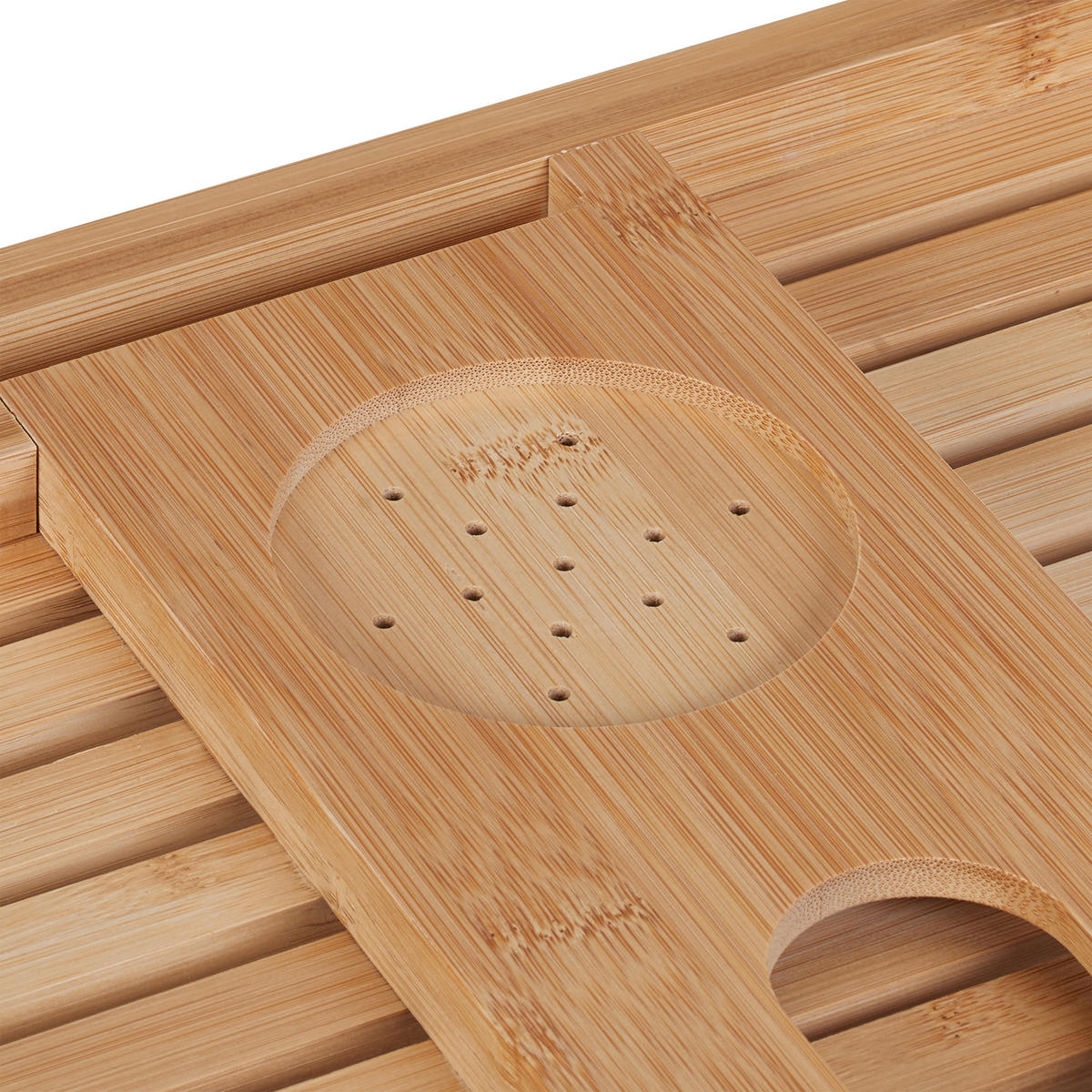 BADEWANNENABLAGE - Hellbraun, Holz (73.5/2.5/25cm) - Relaxdays